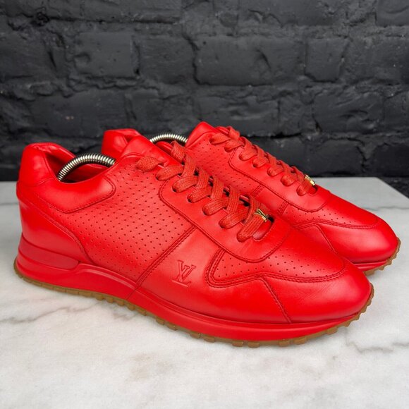 Louis Vuitton X Supreme Run Away Sneakers Red Leather 8 LV or 9 US or 42 EUR - Picture 6 of 16